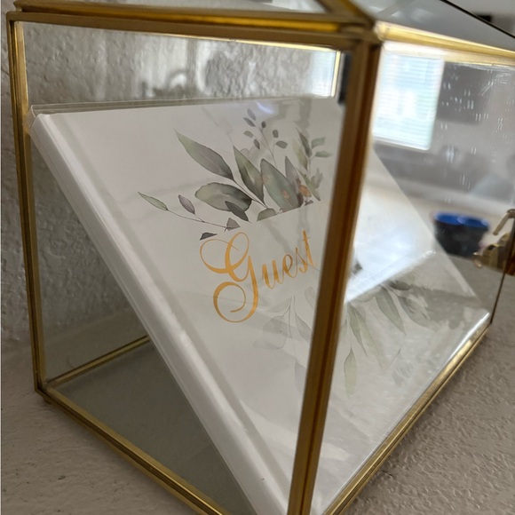 Glass gift card box with Guest Book - Picture 3 of 6